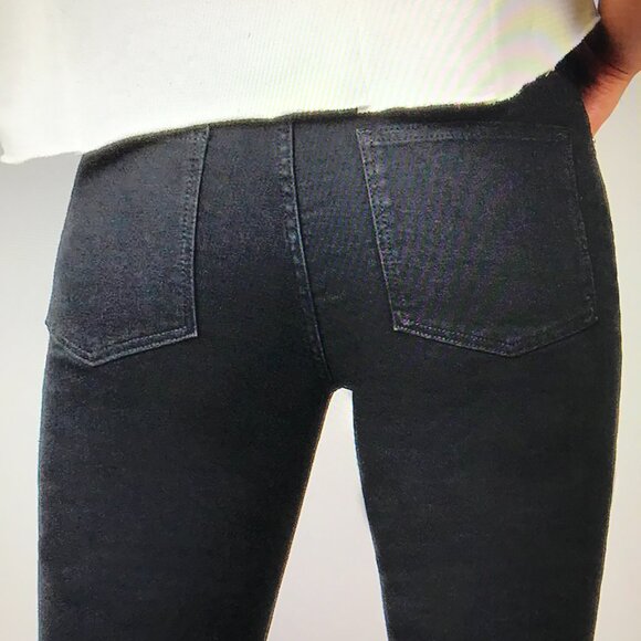 Lola Jeans, Cynthina,  Mid Rise, Flare Jet Black . size 4 or Cad 28 - Picture 2 of 7